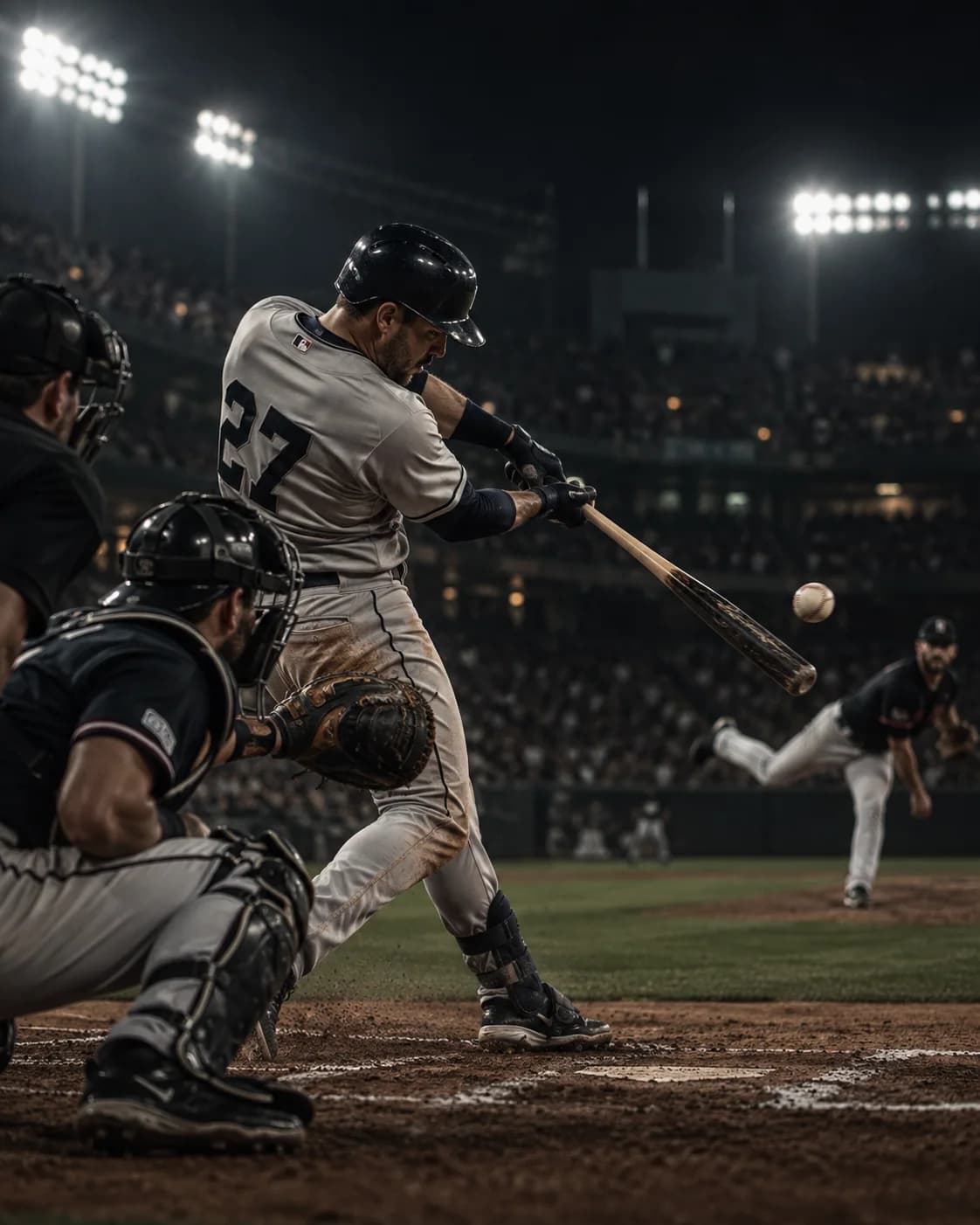 Jugador de béisbol bateando